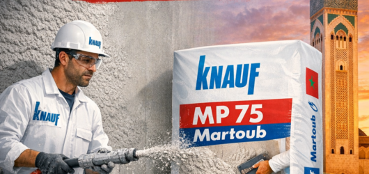 Plâtre projeté Maroc Knauf MP 75
